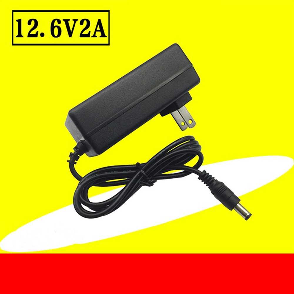 12.6V 2A Lithium Battery Charger 12.6V 1A EU US Plug DC 5.5MM*2.1MM 100-220V 1m 18650 Lithium Li-ion Battery Wall Charger