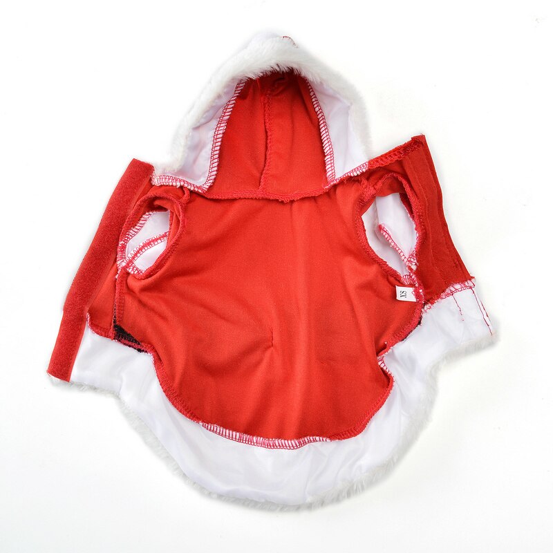 Vinter liten hund julkläder tomte husdjur hundkläder liten hund julkläder hund huva jacka valp katt kostym xxs-l