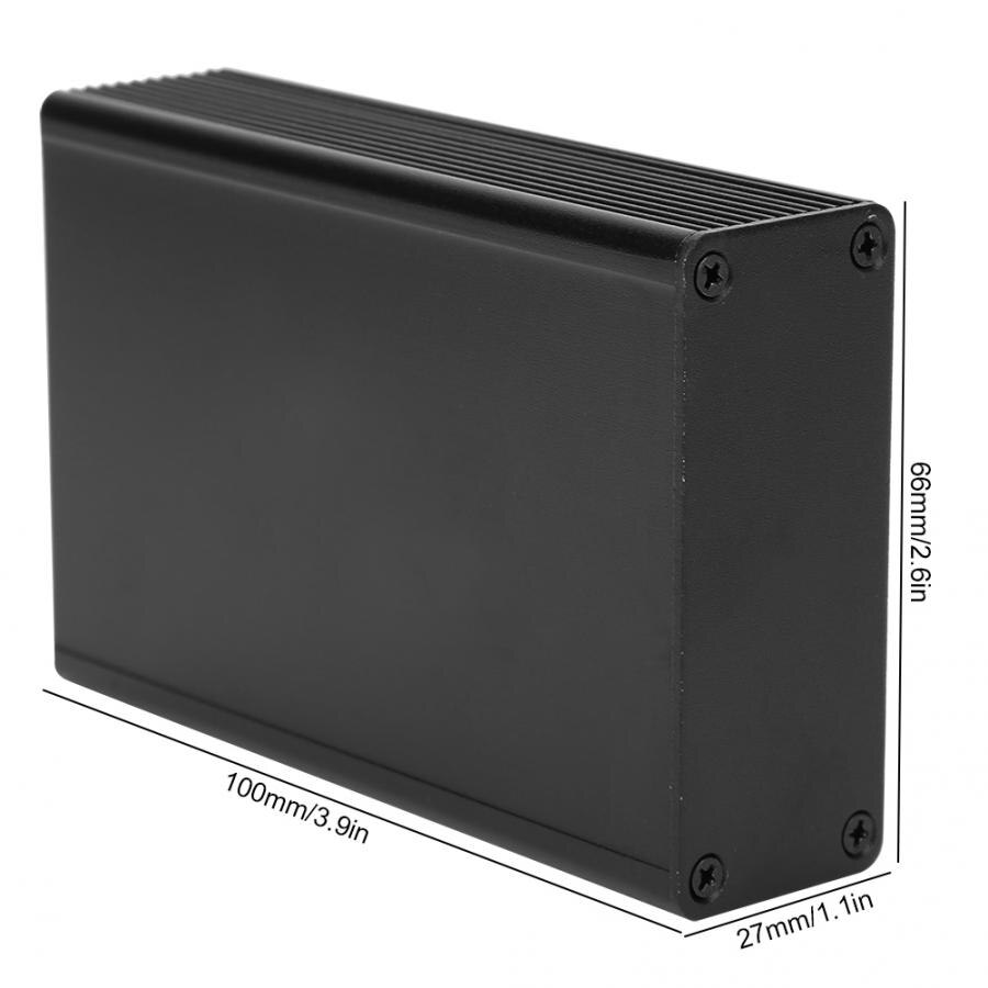 Aluminium Behuizing Diy Elektronische Project Case Pcb Instrument Gprs Printplaat Behuizing Waterdichte Aansluitdoos 27x66x100mm
