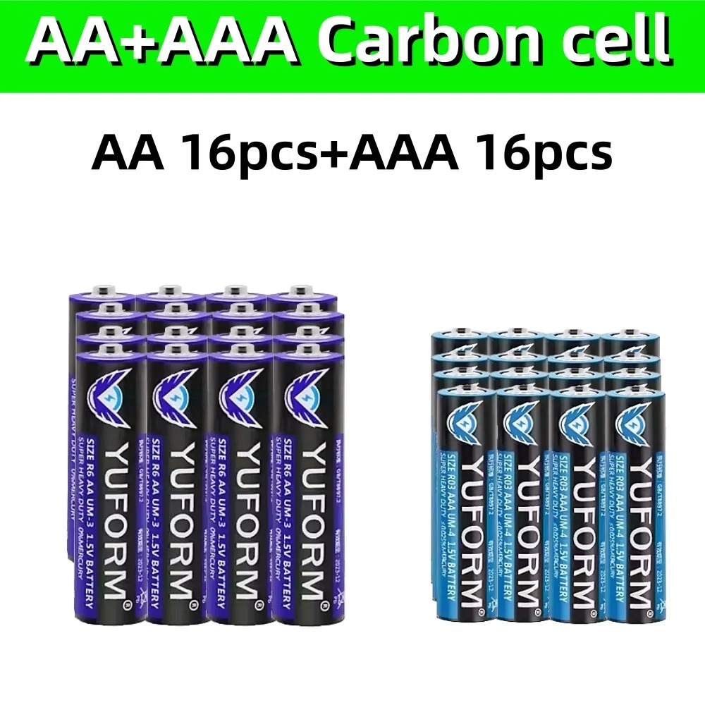 AA Battery 1.5V AAA Disposable Alkaline Dry Battery for Led Light Toy Mp3 Camera Flash Razor CD Player Wireless Mouse Keyboard: Clear