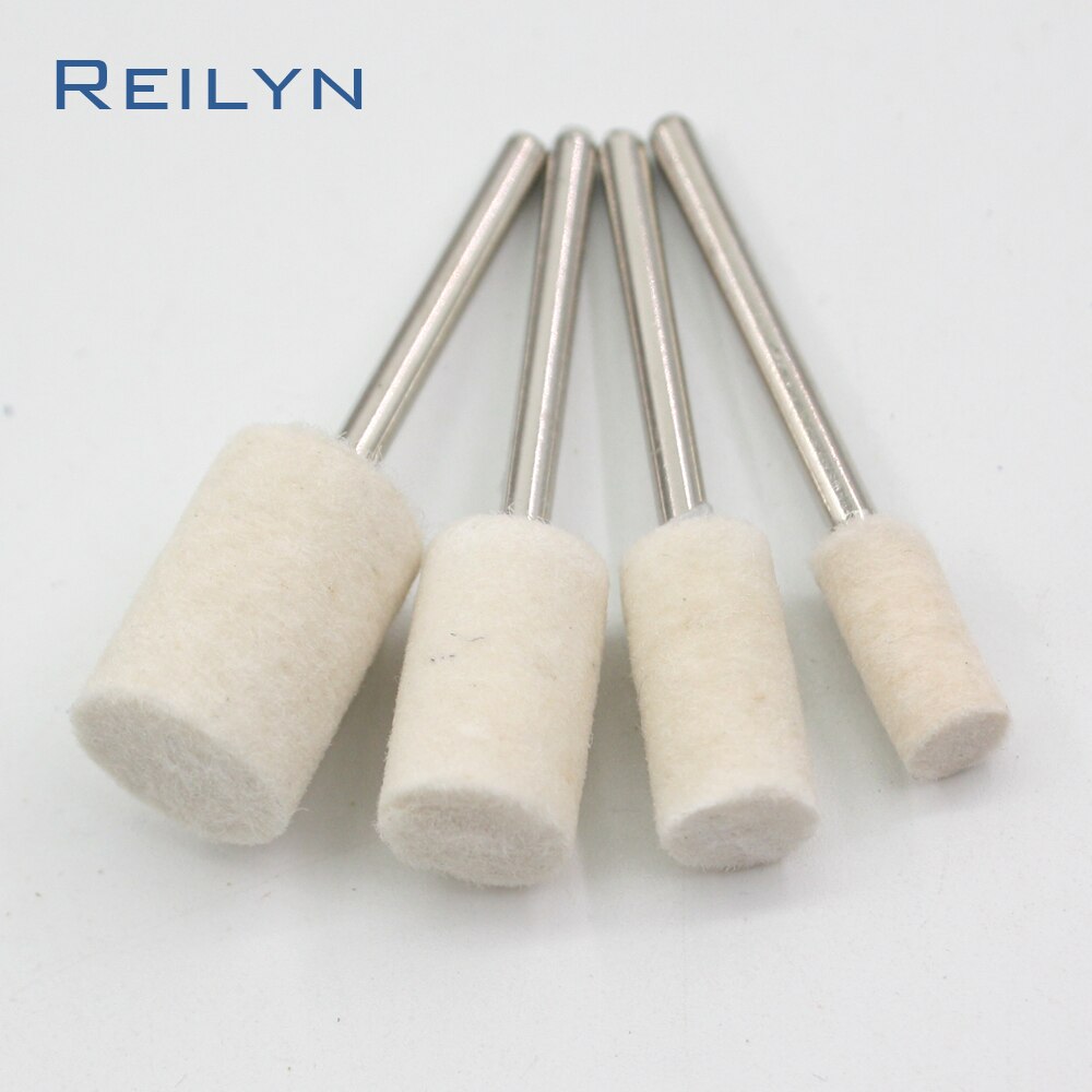 12 pcs Wool Polishing Wheel 6mm/8mm/10mm/12mm Polishing Disc Artificial-wool Polisher Roller for Dremel Rotary Tools