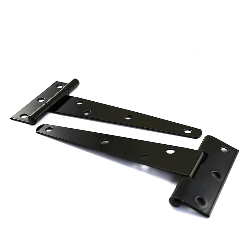 4-12 Zoll 6 Stück t Riemen Tür scharniere Tor Scharniere schwarz Scheunentor riss T-Stück Scharnier geschmiedete Hardware-