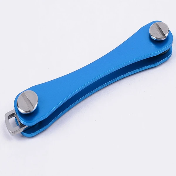 Smart nyckelknippa metall nyckelklämma aluminium organizer nyckelring utomhus mini nyckelring kompakt nyckel dekorativ hållare klämma hem förvaring: Blå