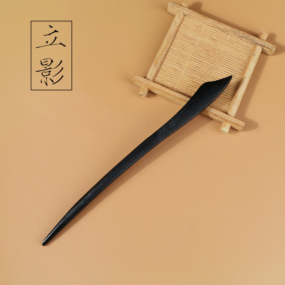 Horquilla de madera clásica y para mujer y niña, horquilla para el pelo sencilla china, palillos tradicionales, tenedor para el pelo, accesorios para la cabeza: Gris