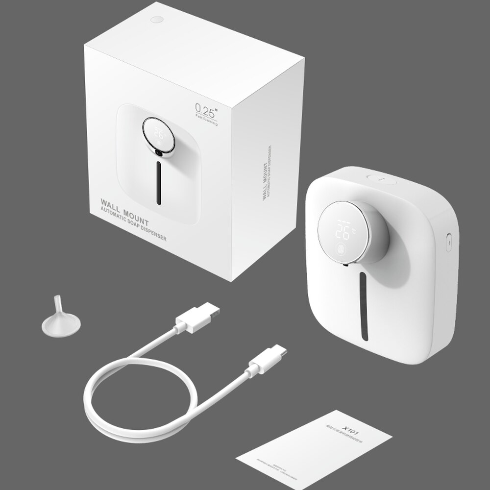 Smart Automatische Zeepdispenser Schuim Temperatuur Display 2 In 1 Usb Oplaadbare Liuqid Zeep Machine Badkamer Dispensers Voor Zeep