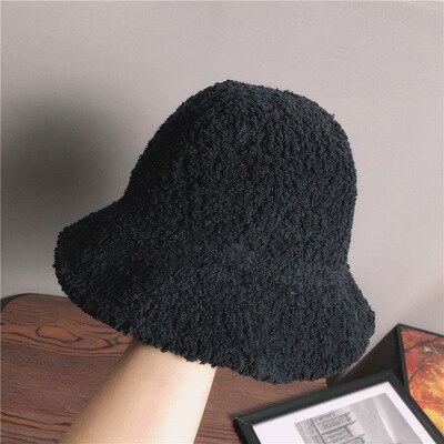 Winter Warm Knitted Hats Ladies Korean Color Matching Wool Fisherman Hats Bucket Hat Women Hat: 4