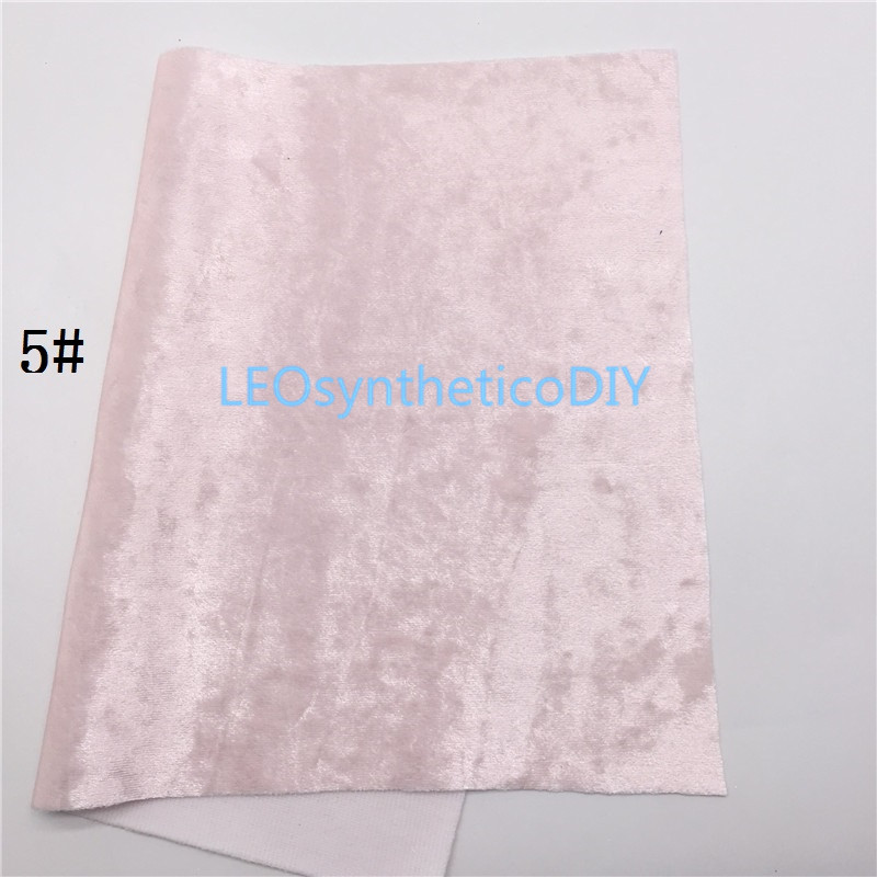 Leosyntheticodiy pastelfarver knust fløjl blødt stof til sløjfer gør 21 x 29cm 6 s 16: 5