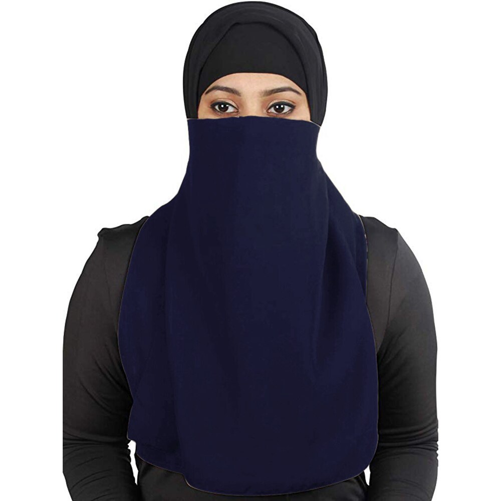 Velo musulmán de una pieza para mujer, hiqab islámico, Modesty, una sola capa, pañuelo Amira, Ramadán, árabe, Purdah: 04 Blue