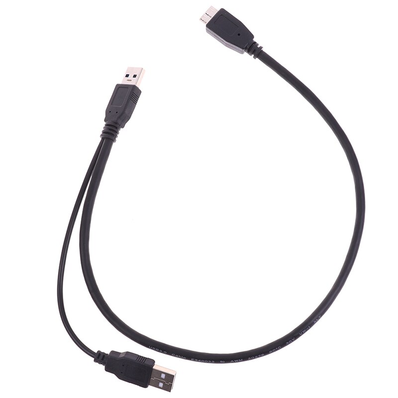 1Pc USB 3.0 A Male Micro USB 3.0 B Y Cord Cable For External Hard Drive Disk Cables