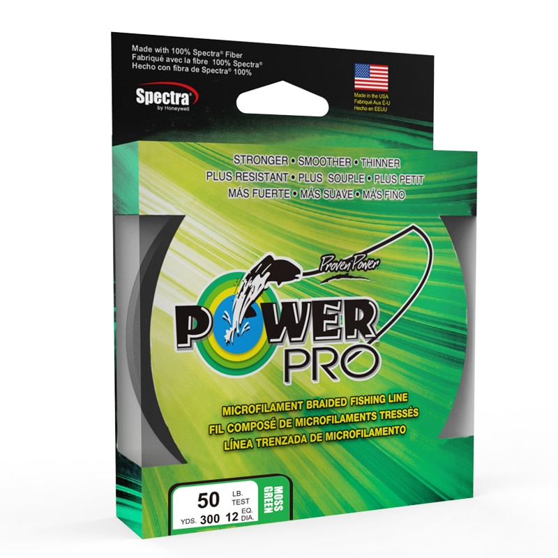 Power pro flettet fiskesnøre - lengde :275m/300 yds, diameter :0.23mm-0.43mm, størrelse :20-80lb super pe flettet linefiske