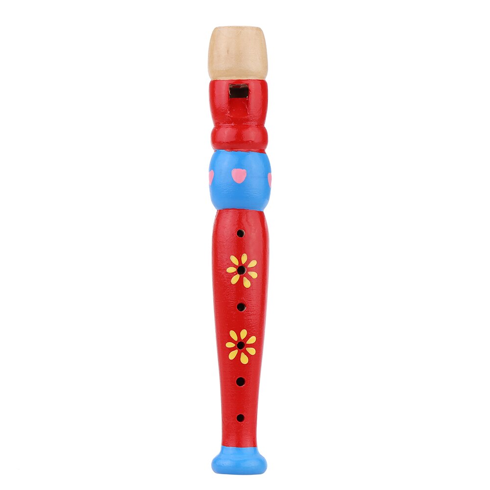 Wooden Piccolo Flute Sound Musical Instrument Early Education for Baby Kid Child (Color Random)