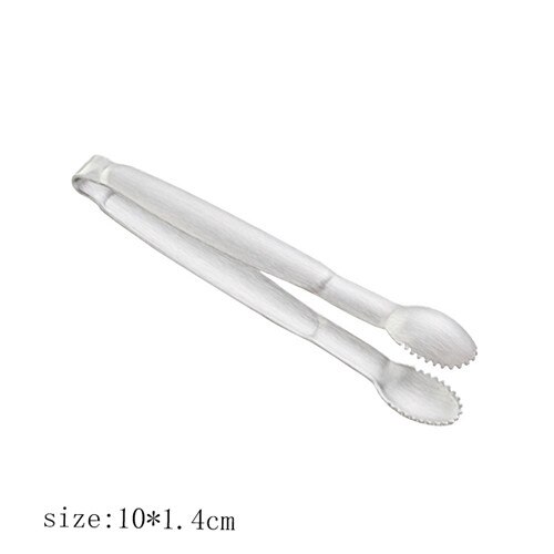 Mini pince à sucre de café pinces à pince en acier inoxydable glaçon petit thé pince à épiler pinces à sucre épaissi outil de barre de cuisine: Stainless steel