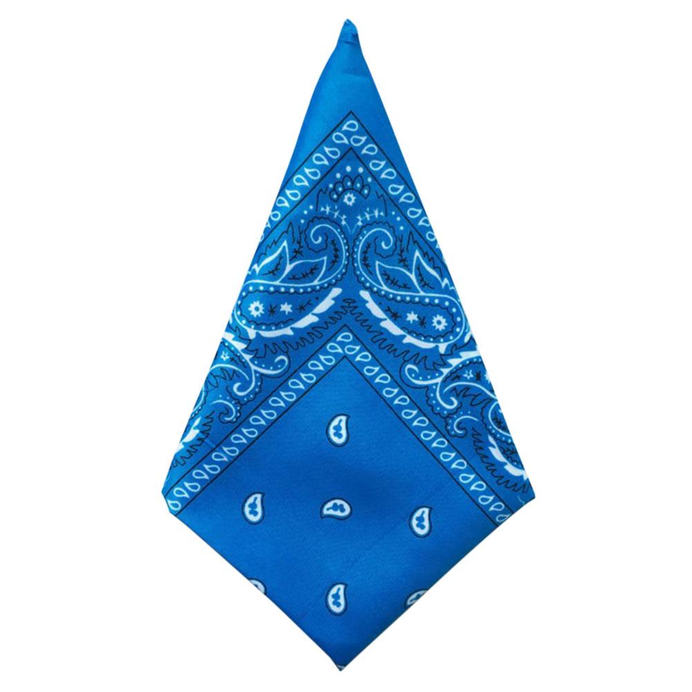 Vrouwen Haaraccessoires Linnen Bandana Sjaal Vierkante Vrouwelijke Bandana Hoofddeksels Rock Cool Meisjes Multi Hoofdbanden: Blauw