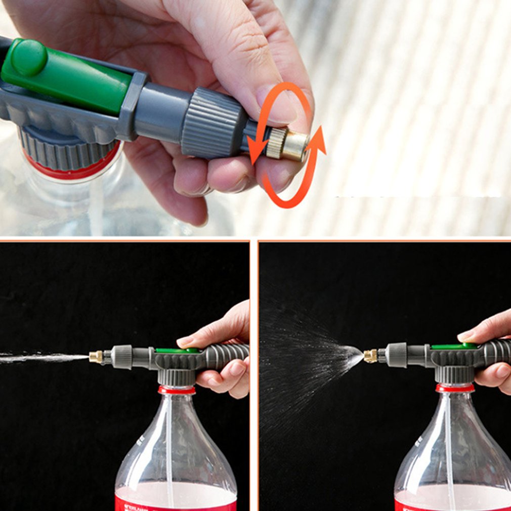 High Pressure Air Pump Manual Sprayer Adjustable Drink Bottle Spray Head Nozzle With Long Suction Pipe Garden Watering Tool