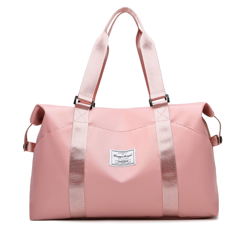 Bags Glossy Fitness Travel Bags Dry Wet Tas Handbags Women Luggage Bag With Shoes Pocket Traveling Sac De Nylon Big Bag: pink small