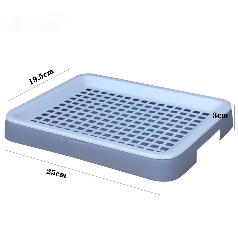 Chinchilla toilet rabbit supplies large urinal bedpan drawer with bottom net Dutch pig ferret dwarf rabbit special pet toilet: gray