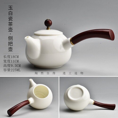 Europese Stijl Pure Witte Keramische Kleine Ketel Woonkamer Salontafel Desktop Art Decoratie Ketel Met Deksel Woondecoratie: F