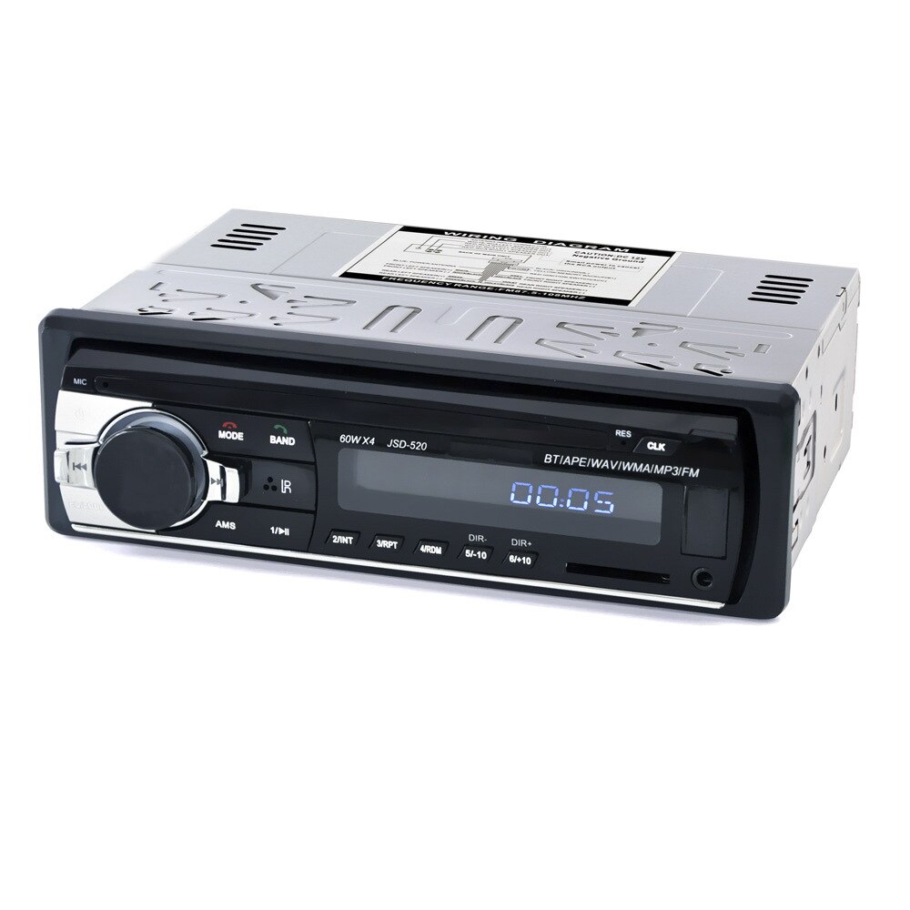 Car Radio Stereo Player Digital Bluetooth Car MP3 Player 60Wx4 FM Radio Stereo Audio Music USB/SD with In Dash AUX Input