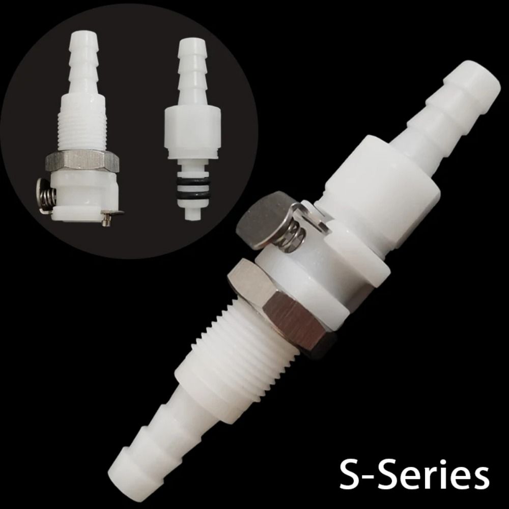 Plastic Disconnect Fitting Coupling Hose Joint Quick Shut-Off Tube Connector Hose Barb Valved Male Female 3/16 1/4 Quick Coupler