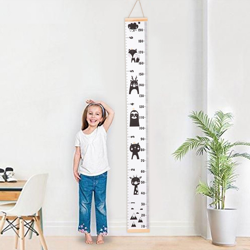 Baby Child Kids Height Ruler Growth Size Chart Height Measure Ruler Wall Sticker For Room Home Decoration INS