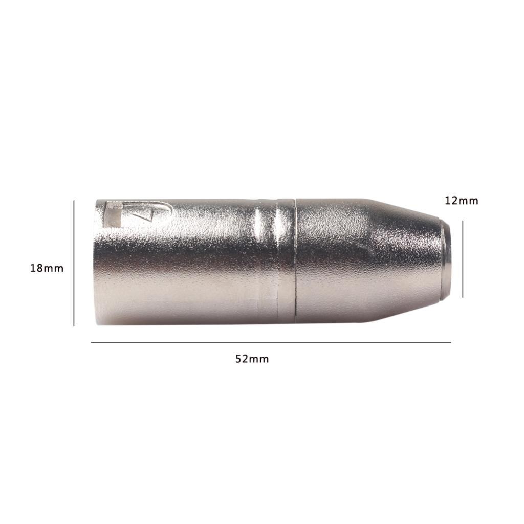 Legering Mini Xlr 3 Pin Male Naar Xlr 3-Pin Male Plug SA519 2.24X0.71X0.39 Inch