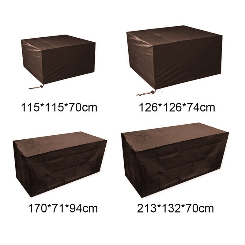 Outdoor Garden Furniture Rain Cover Waterproof Oxford Wicker Sofa Protection Set Garden Patio Rain Snow Dustproof Brown