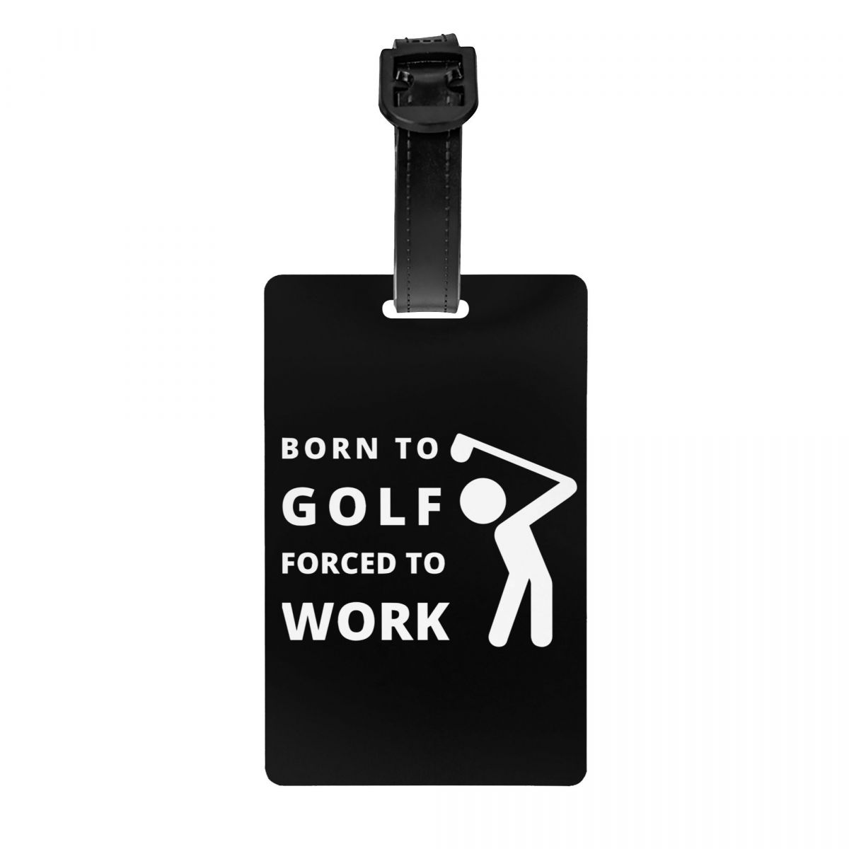 Blijf Kalm En Speel Golfbagagelabels Voor Koffers Schattige Bagagelabels Privacy Cover Id Label: YELLOW