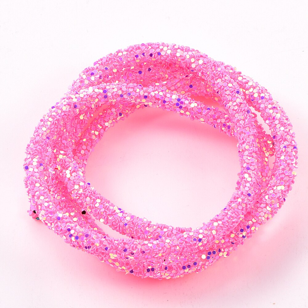 1 Iarda 6 millimetri di trasporto Della Resina di Scintillio di Strass Corda Mulit Colori Del Cavo Del Tubo Corda Strass Guarnizioni per Le Decorazioni di Nozze F0144