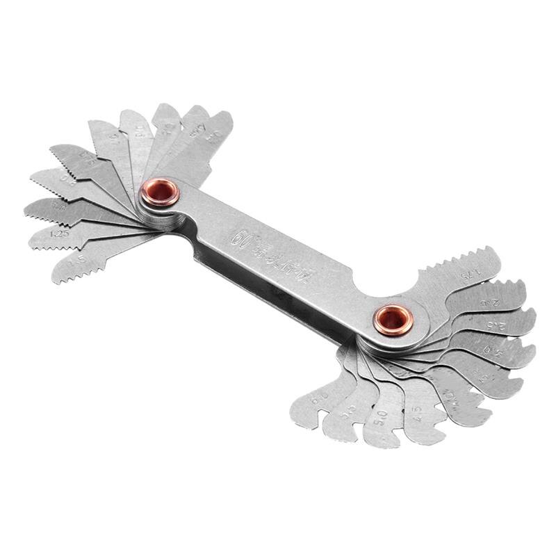 Thread Measuring Gauge 60 Degrees Metric Thread Pitch Regulation Profile Gauge Square Square Angular Velocity Measuring Tool: Default Title