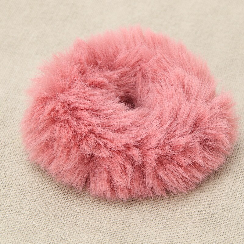 4.3 tum sammets scrunchie elastiska hårband för kvinnor hästsvanshållare plysch hårrep gummiband pannband håraccessoarer: 11