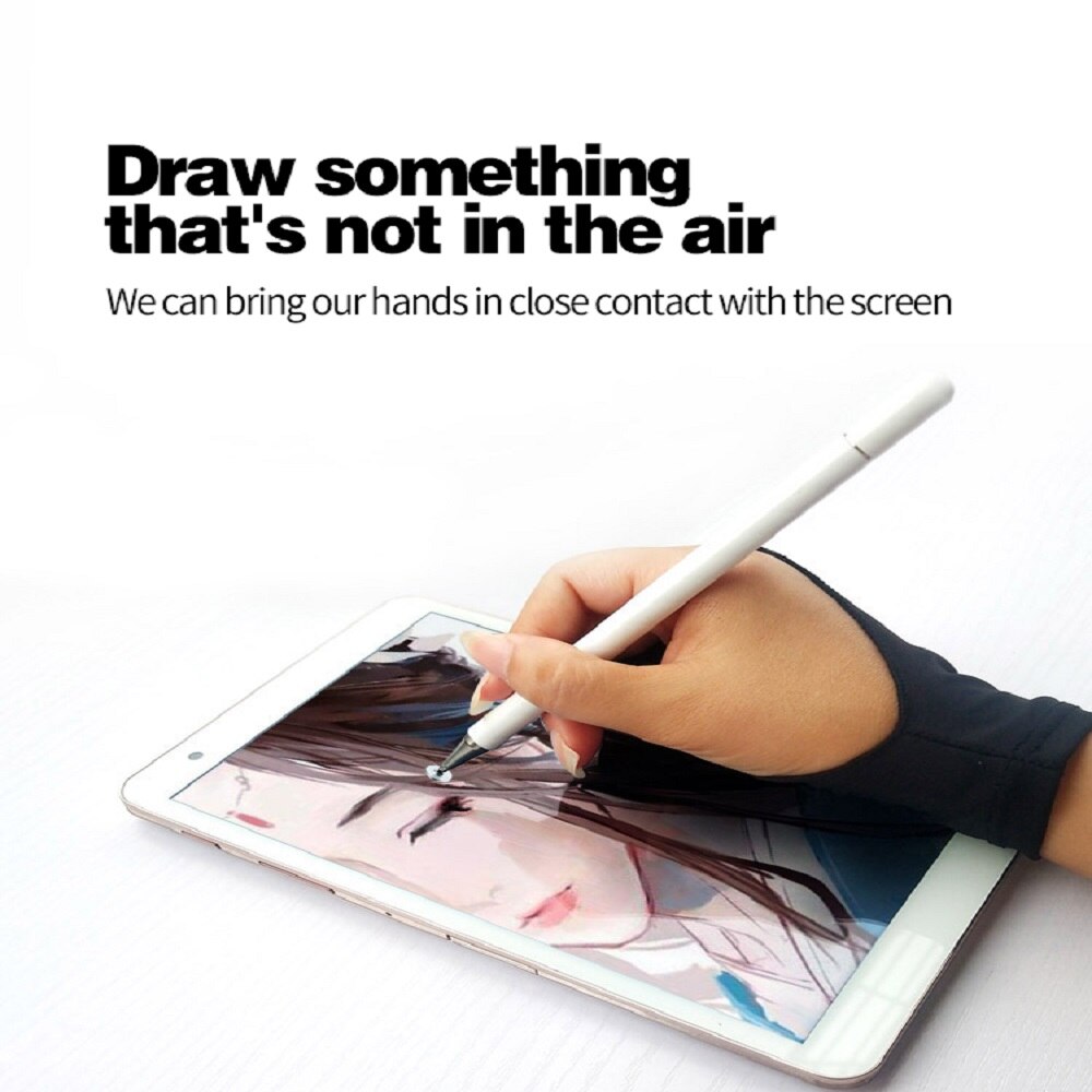 10Pcs Two Finger Tablet Stylus Pen Gloves Anti-Touch For Drawing Paiting Sweat-proof Anti-fouling Unisex Painting Glove