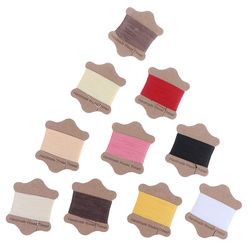 20 m/rollo hecho a mano encerados lisos coser cera línea Hilo costura a mano para DIY hilo para coser cuero herramienta de costura artesanal