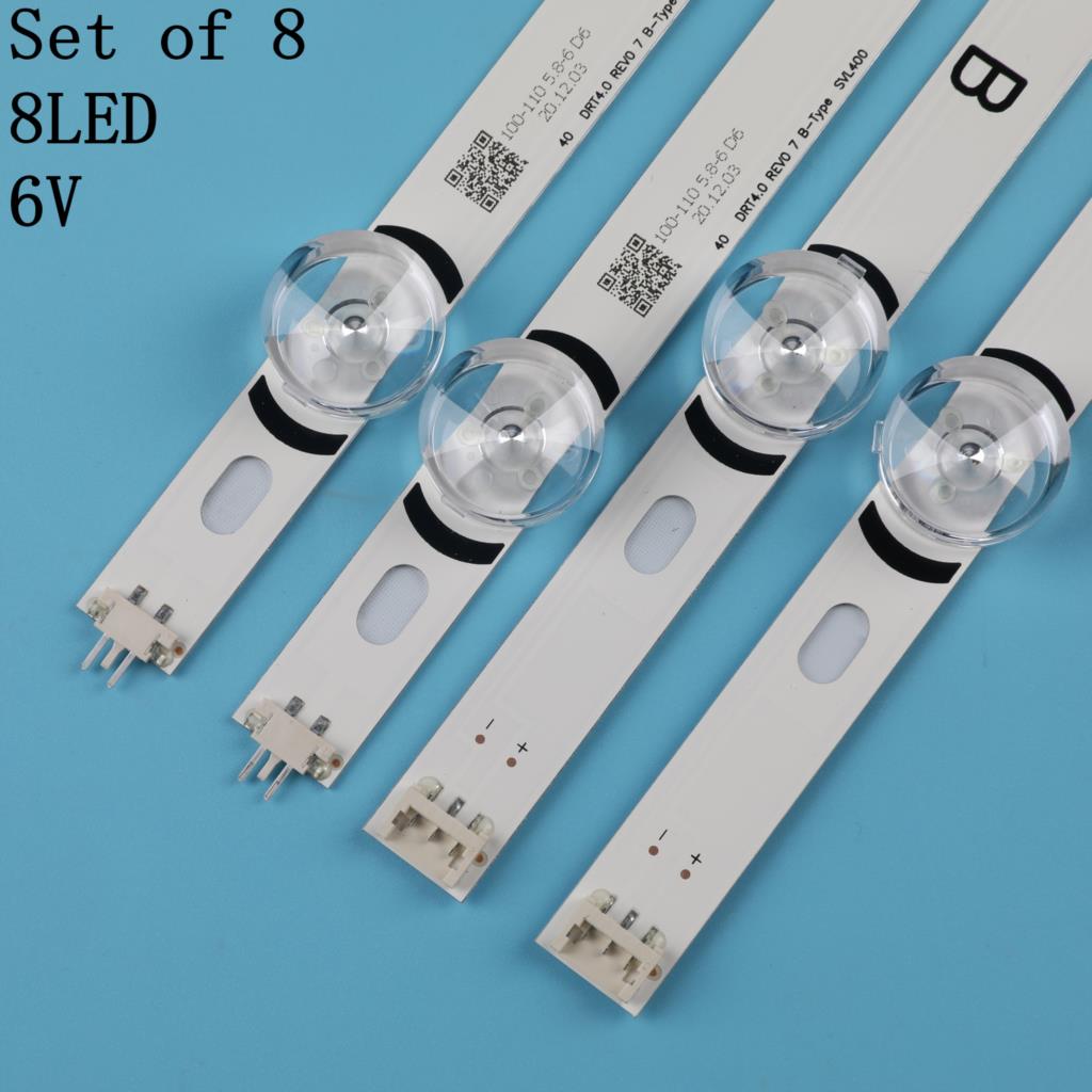8 stk led-baggrundslysbånd til  lg 40 &quot; tv 40 lf 630v 40 lf 570v svl 400 hc400 dun-vckn 1-211x 40 lh 5300 innotek drt 4.0 3.0 40 6916l-0885a