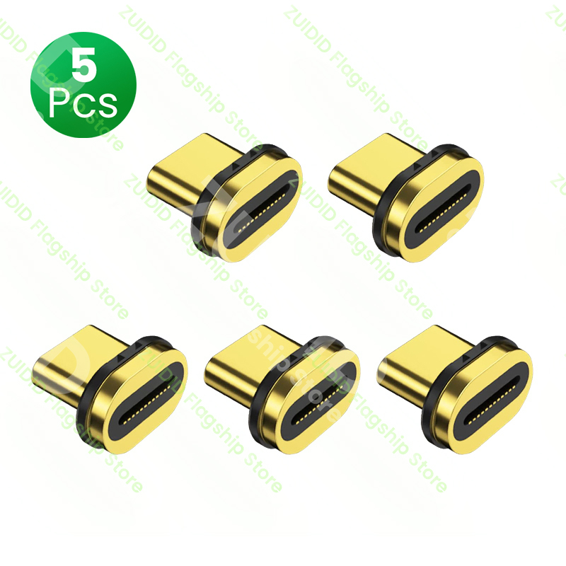 3/5/10Pcs 24-Pin USB Type C Magnetic Cable Adapter For USB4.0 Magnetic Adapter Mobile Phone Dust Plugs Magnetic Tips Converter: green