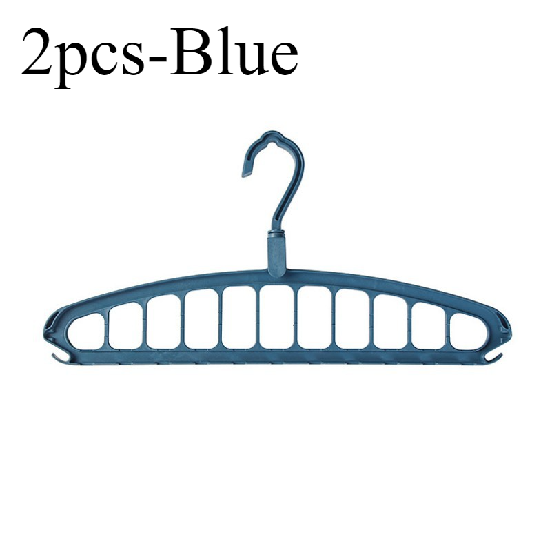 1/2pcs Space Saving Multi-Hole Clothes Hanger For Home, Dorm, And Travel-Foldable Drying Rack For TrousersShirts, And Skirts,: SKY BLUE