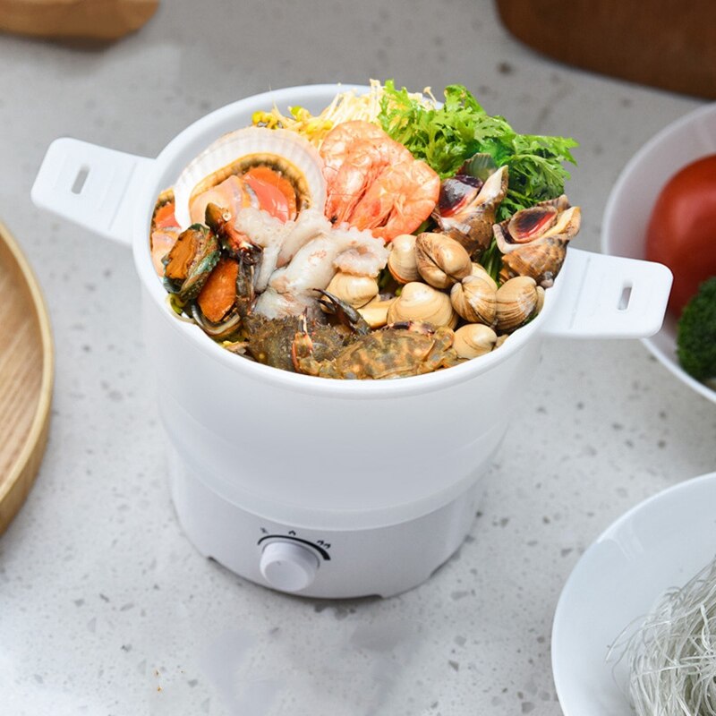 -Opvouwbare Elektrische Pan Ketel Verwarmd Voedsel Container Verwarmd Lunchbox Fornuis Draagbare Multifunctionele Thermische Fornuis Ons