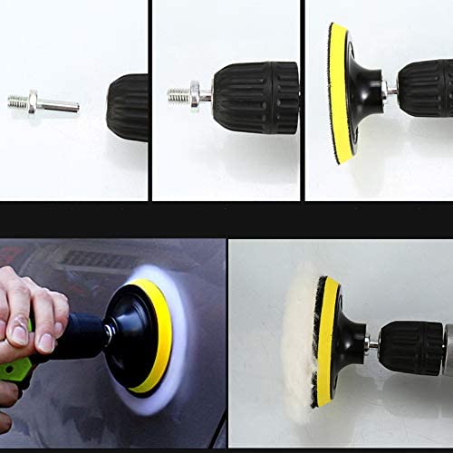 Almohadillas de esponja para pulir taladro de 5 y 3 pulgadas, Kit de almohadillas de lana para pulir el coche, lijado, encerado, sellado, esmalte, 20 Uds.