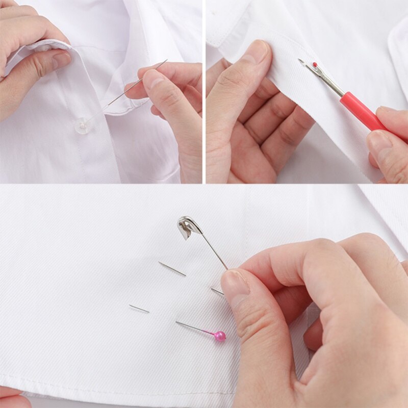 132pcs/Set Portable Sewing Box Kitting Needles Kits Tools Quilting Thread Stitching Embroidery Craft Sewing Home Travel Organize