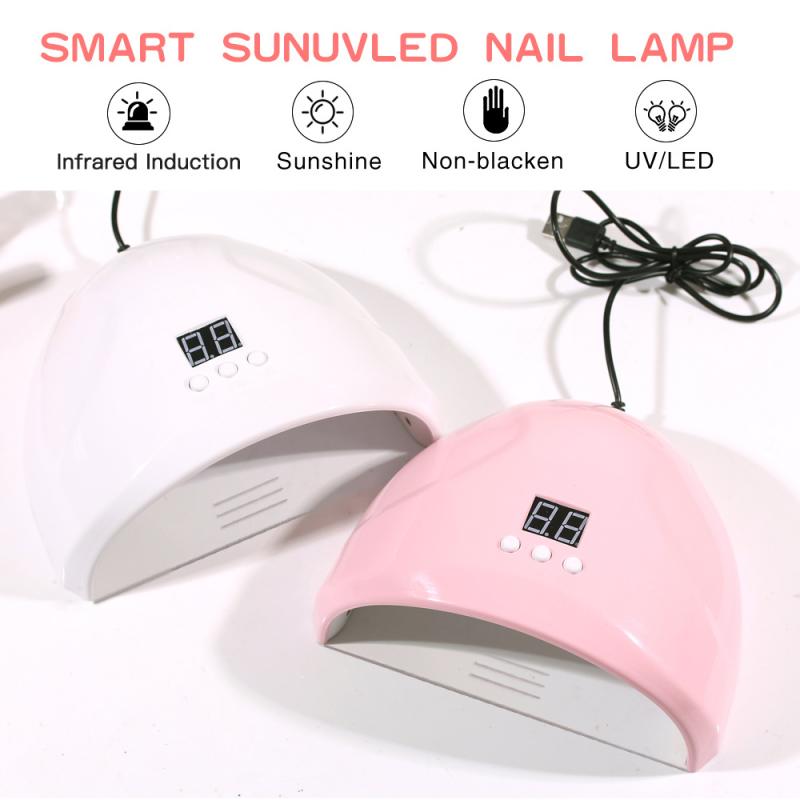 Lámpara LED UV de 36W para secador de uñas 54W/48W/36W, lámpara de hielo para manicura, lámpara de Gel, lámpara de secado para barniz de Gel