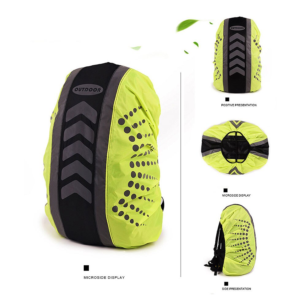 Reflective Backpack Rainproof Cover 20-55L Outdoor Riding Hiking Backpack Dustproof Waterproof Cover Sports Bag Cover