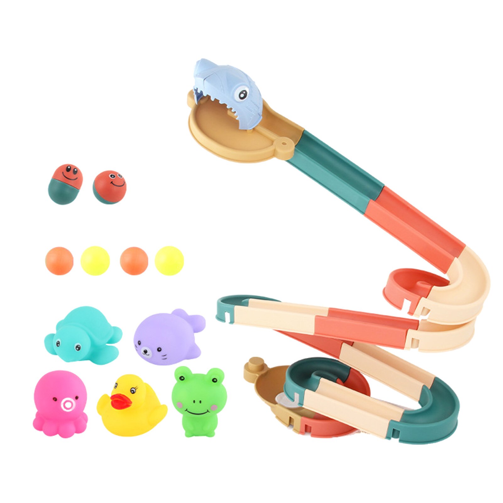 Juguetes de baño para bebés, tobogán de agua artesanal, pista de bolas de cascada, ventosa, Orbits, bañera, ducha: B