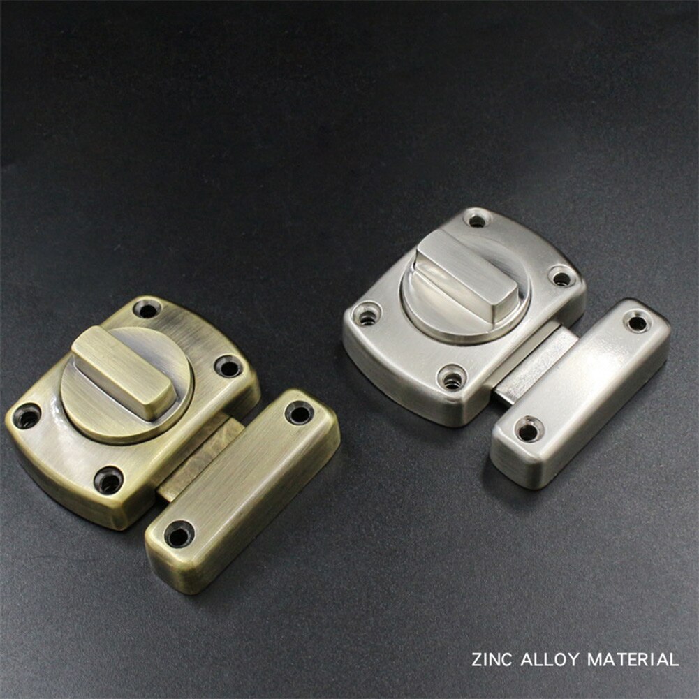 Door Lock Zinc Alloy Cast Metal Hook Latch Lock Multiple Purpose Toilet Doors Sash Right Angle Sliding Gate Rotating Handle Lock