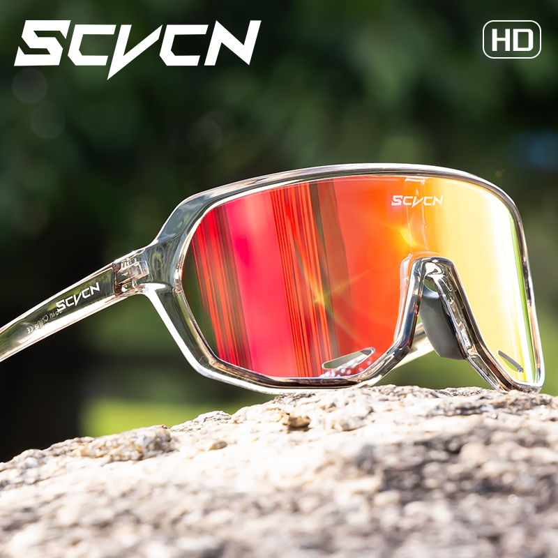 SCVCN Men Cycling Glasses Photochromic Sunglasses Mountain Bike Road Bicycle Eyewear MTB Cycle Goggles Sports UV400 Glasses