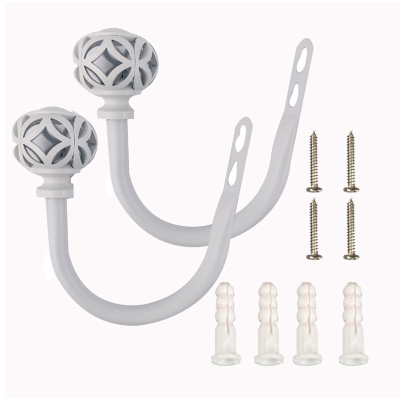 2 Pcs Decorative Curtain Drapery Holdback Metal Window Drapery Holder Wall Mounted Drapery Tiebacks with Screws Durable
