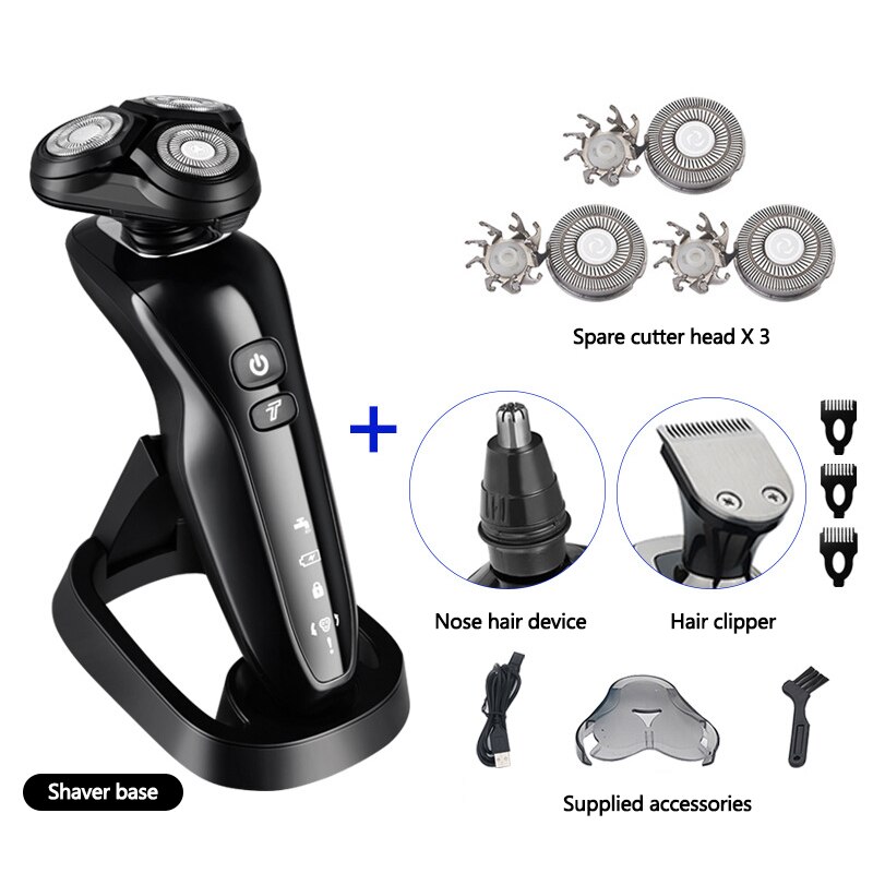 Factory Direct Sales 4D Electric Shaver Multifunctional Shaver Car USB Shaver Washing Rechargeable men's trimmer Shaver Epilator: 04