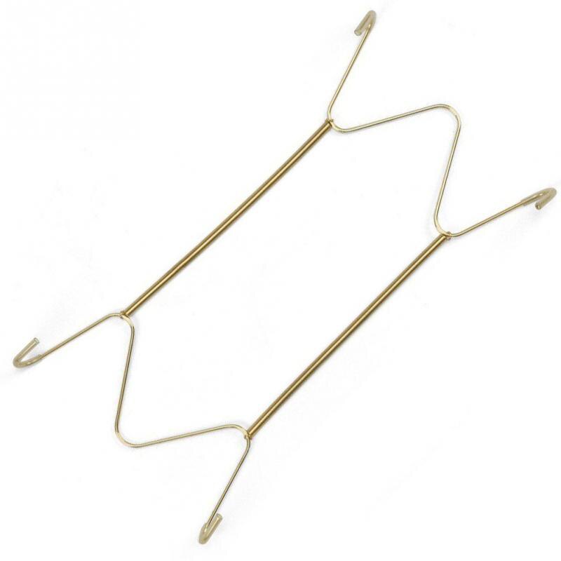 Tallerken fade rustfrit stål bøjle fjeder plader holder krog vægbeslag adapter boligindretning  xh8z