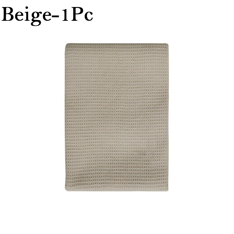 Waffle Tea Towel Spot Cotton Home Kitchen Plain Cloth Napkin 45*65 Cm Square Low Shrinkage Table Towel Cleaning Water Absorption: D