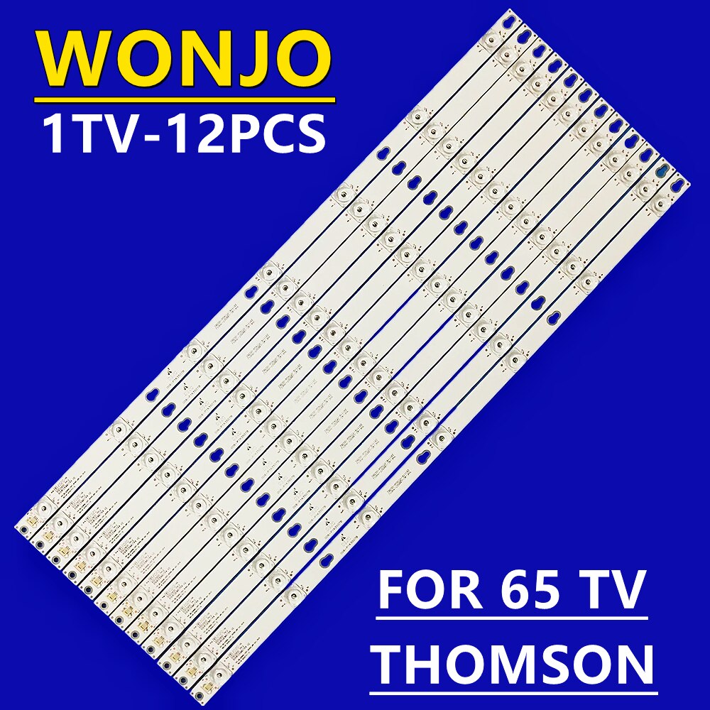 100% 12pcs/Kit LED strips for 65 TV THOMSON 65UC6306 65UC6406 65UT6006 65US6016 TCL U65P6046 65S401 65S403 65S405 65D2900