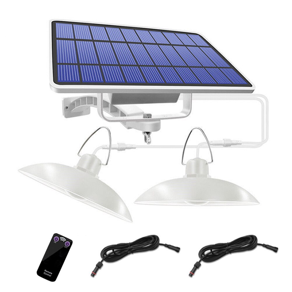 Haveskur lampe nødlys led solar pendellys altan opbevaringsrum  ip65 vandtætte hjemmehængende fjernbetjening: Hvidt b hvidt lys