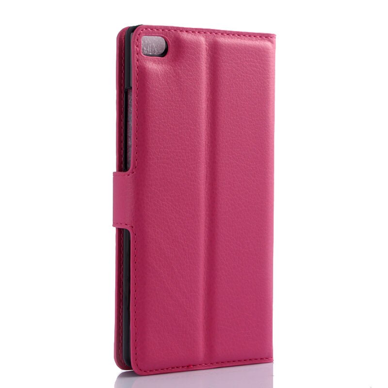 Mobile Case For Huawei Huawey P8 Lite p8Lite ALE-L21 DS Wallet Leather Cover for Huawei P8 MINI Phone Funda Capas Coque Carcasa: Rose red